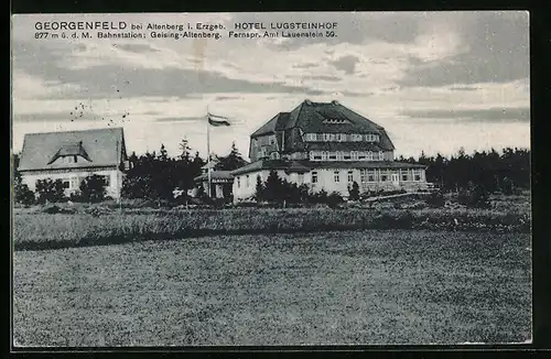 AK Georgenfeld bei Altenberg i. Erzgeb., am Hotel Lugsteinhof