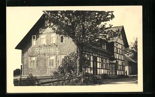 AK Friedrichshöhe am Rennsteig, vor dem Gasthaus zum Rennsteig