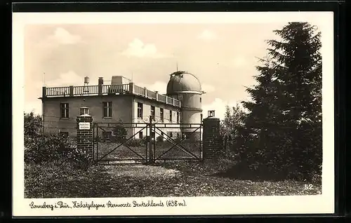 AK Sonneberg i. Thür. Wald, an der höchstgelegenen Sternwarte Deutschlands