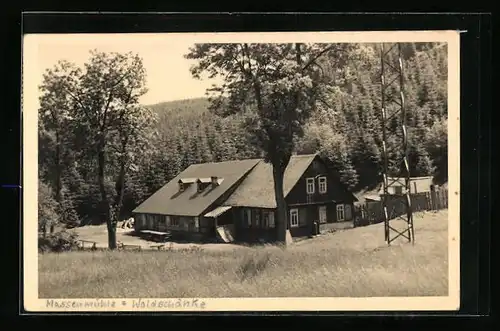 AK Stützerbach i. Thür. Wald, an der Waldschänke Massenmühle