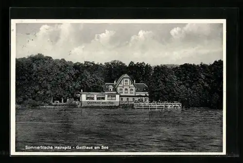 AK Hainspitz, Blick zum Gasthaus am See