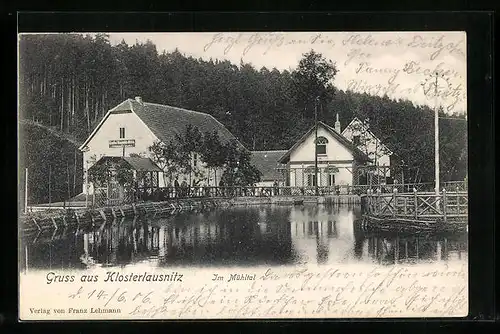 AK Klosterlausnitz, der Gasthof im Mühltal