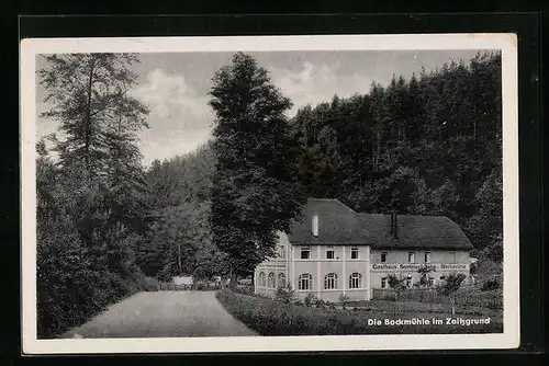 AK Bad Klosterlausnitz i. Thür., Zeitzgrund, am Gasthof Bockmühle im Tal