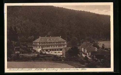 AK Eisenberg bei Klosterlausnitz i. Thür., Blick auf die Amtsschreibermühle im Mühltal