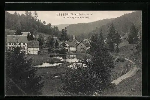 AK Vesser i. Thür., am Aufstieg zum Adlersberg