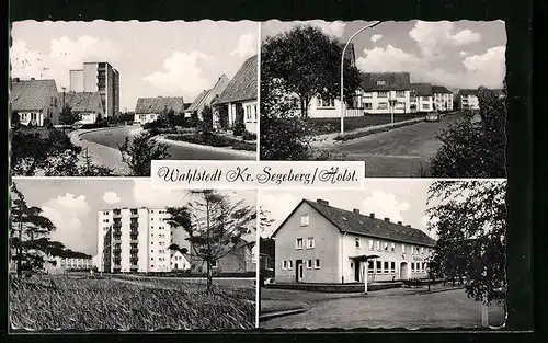 AK Wahlstedt bei. Segeberg i. Holst., Blick zum Hochhaus, Wohnkolonie