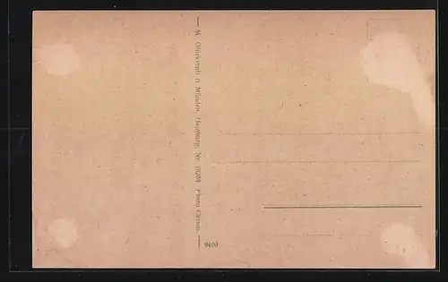 AK Bünde i. Westf., am Elseufer, Blick zum Kirchturm