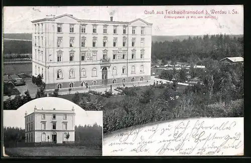 AK Teichwolframsdorf bei Werdau i. Sa., Blick auf das Erholungsheim