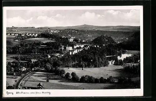 AK Greiz, Stadtansicht vom weissen Kreuz aus