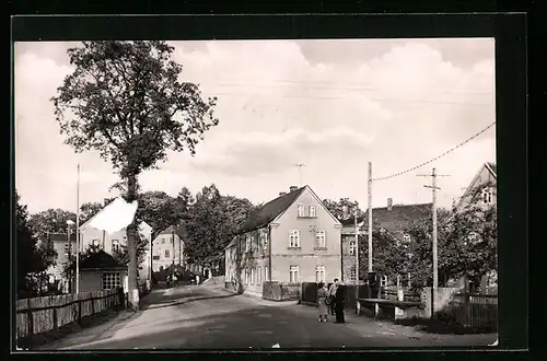 AK Reudnitz b. Greiz, Blick in die Werdauer Strasse