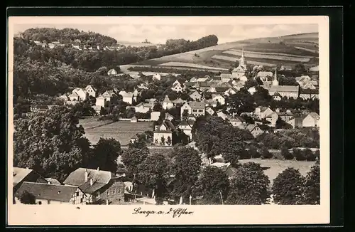 AK Berga a. d. Elster, Generalansicht mit Blick zur Kirche