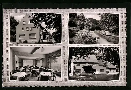 AK Bünde i. W., Gasthaus Horsts Höhe, Pension und Kaffeegarten, Gastraum