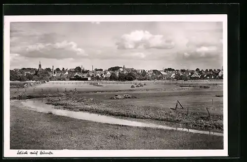 AK Bünde i. Westf., Panoramaansicht der Stadt von den Feldern aus