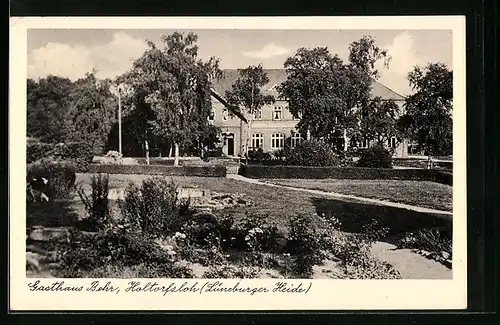 AK Holtorfsloh i. Lüneburger Heide, Parkanlagen am Gasthaus Behr