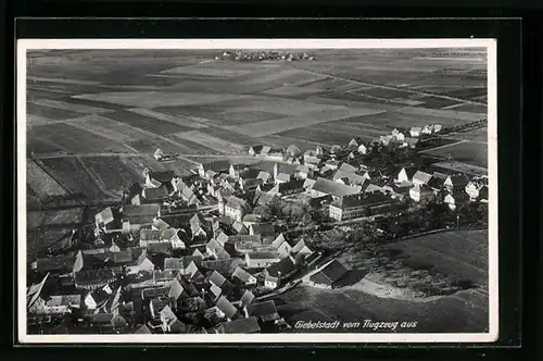 AK Giebelstadt, Teilansicht, Fliegeraufnahme