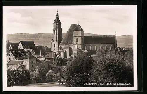 AK Weissenburg i. Bay., Blick zur Andreaskirche