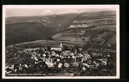 AK Mainhardt, Blick auf Ort vom Flugzeug aus