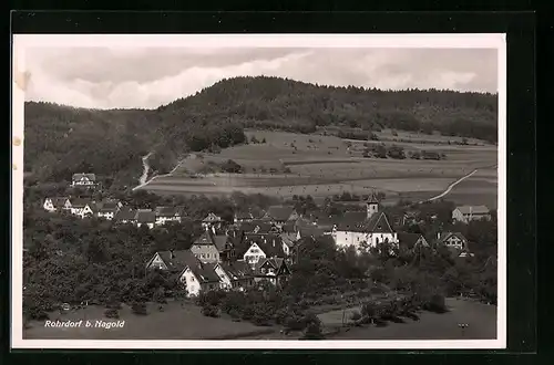 AK Rohrdorf b. Nagold, Ortspartie mit Bergen