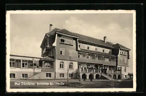 AK Bad Dürrheim, Heilstätte Hirschhalde mit Strasse