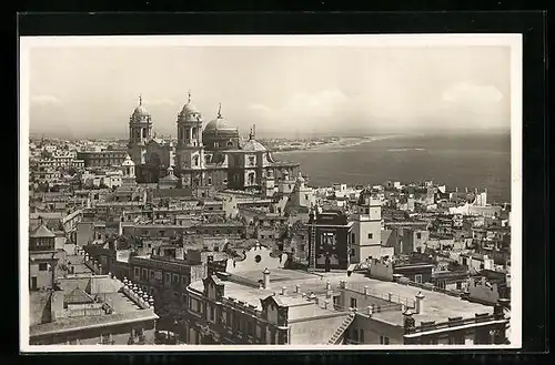 AK Cadiz, Ortsansicht aus der Vogelschau