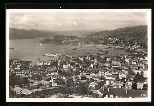 AK Vigo, Teilansicht aus der Vogelschau