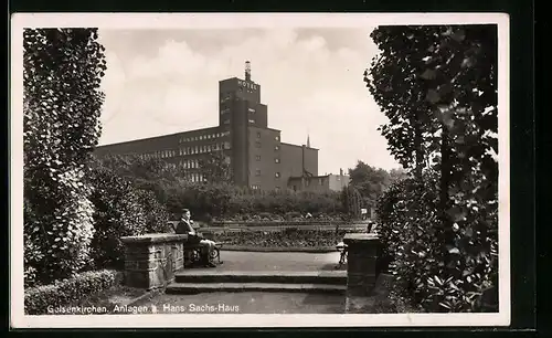 AK Gelsenkirchen, Anlagen a. Hans Sachs-Haus