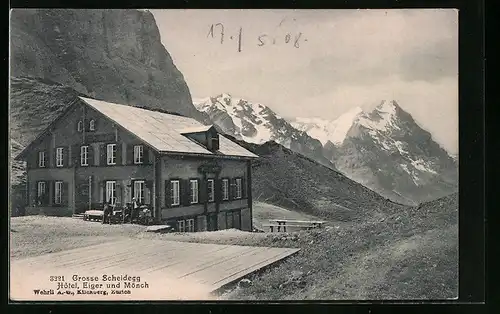 AK Grosse Scheidegg, Hotel Eiger und Mönch