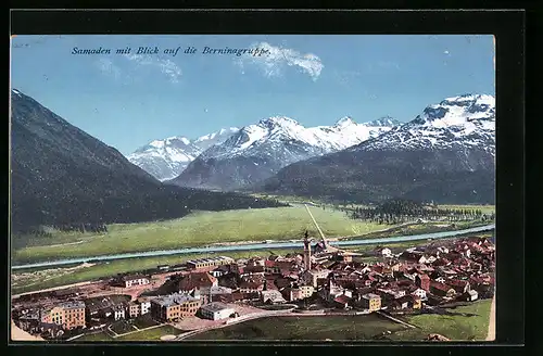 AK Samaden, Blick auf die Berninagruppe
