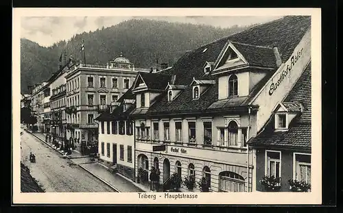 AK Triberg, Hauptstrasse mit Gasthof Adler