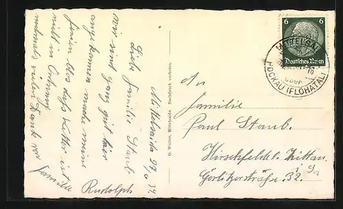 AK Mittelsaida i. Erzgeb., Ortsansicht aus der Vogelschau