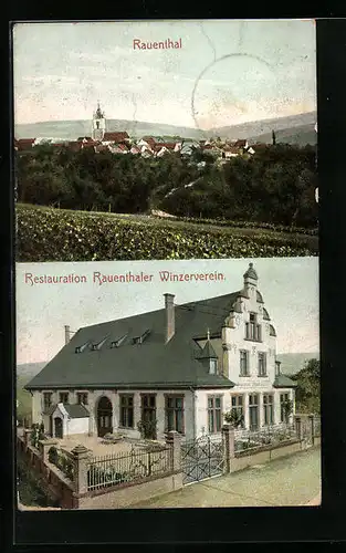 AK Rauenthal, Restaurant Rauenthaler Winzerverein, Teilansicht
