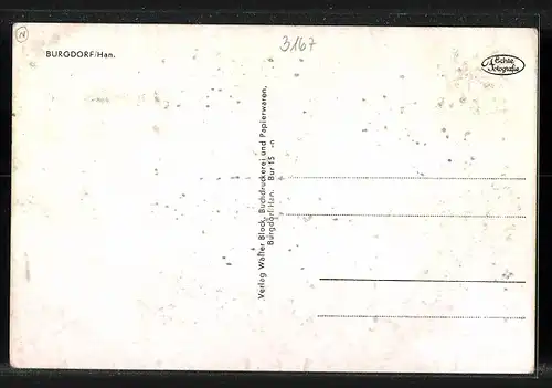 AK Burgdorf b. Han., Fliegeraufnahme der gesamten Ortschaft