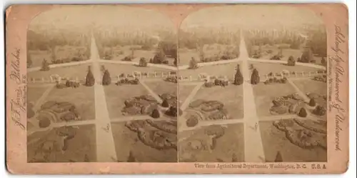 Stereo-Fotografie J.F. Jarvis, Washington D.C., Ansicht Washington D.C., View from Agricultural Department
