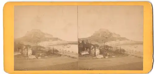 Stereo-Fotografie unbekannter Fotograf, Ansicht Jersey, Mont Orgueil Castle