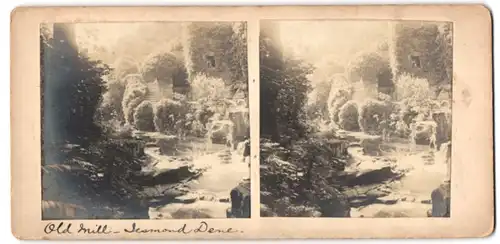 Stereo-Fotografie unbekannter Fotograf, Ansicht Newcastle upon Tyne, Old Mill Jesmond Dene