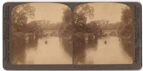 Stereo-Fotografie Underwood & Underwood, New York, Ansicht Cambridge, Upper River On the Cam