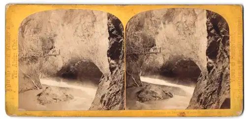 Stereo-Fotografie W. England, Ansicht Martigny / Wallis, Gorges du Trient