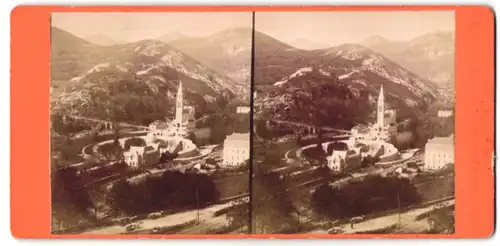 Stereo-Fotografie Atelier Viron, Lourdes, Ansicht Lourdes, Marienwallfahrtsort mit Rosenkranz Basilika