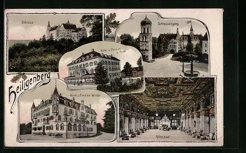 AK Heiligenberg, Schloss, Hotel-Pension zur Post, Hotel-Pension Winter