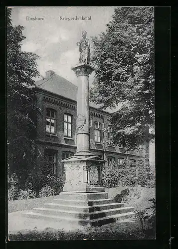 AK Elmshorn, Partie am Kriegerdenkmal