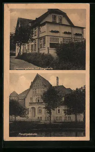 AK Lenste, Kinder- und Genesungsheim Lensterhof, Liegehalle und Hauptgebäude