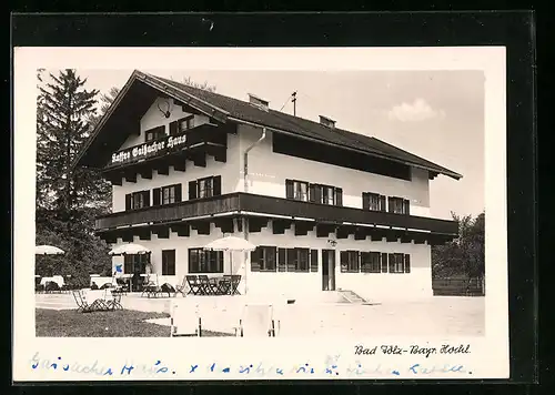 AK Bad Tölz /Bayr. Hochl., Kaffee Gaissacher Haus mit Terrasse