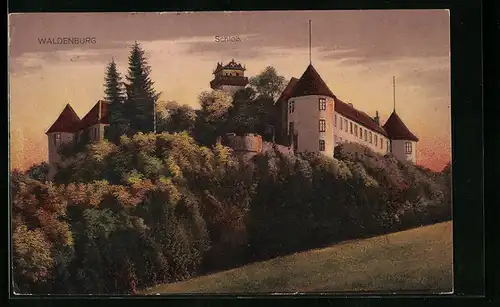 AK Waldenburg, Blick auf das Schloss