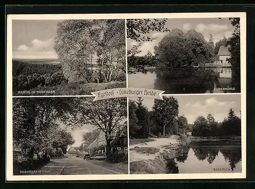 AK Egestorf /Lüneb. H., Dorfpartie, Sudermühle