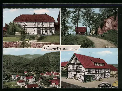 AK Barbis am Harz, Burgruine, Ortsansicht