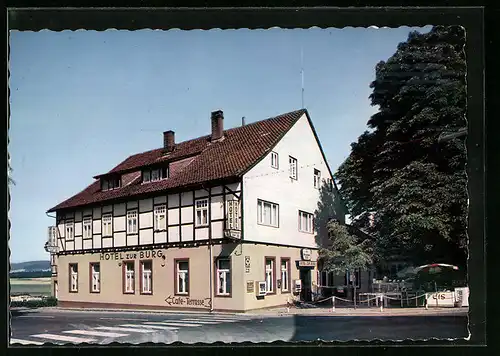 AK Polle /Weserbergl., Hotel-Restaurant-Pension Zur Burg