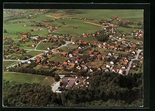 AK Obernkirchen, Gesamtansicht vom Flugzeug aus