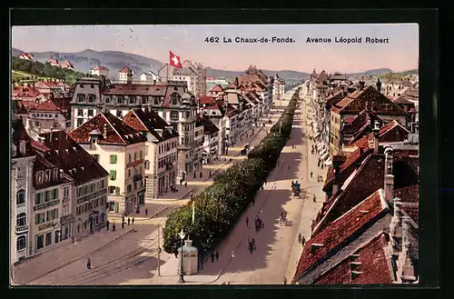 AK La Chaux-de-Fonds, Avenue Léopold Robert