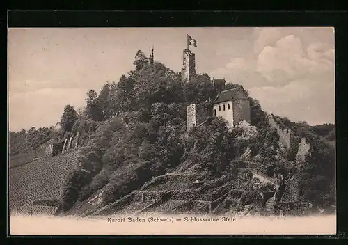 AK Baden, Schlossruine Stein