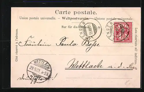 AK Wengen, Panorama mit Jungfrau